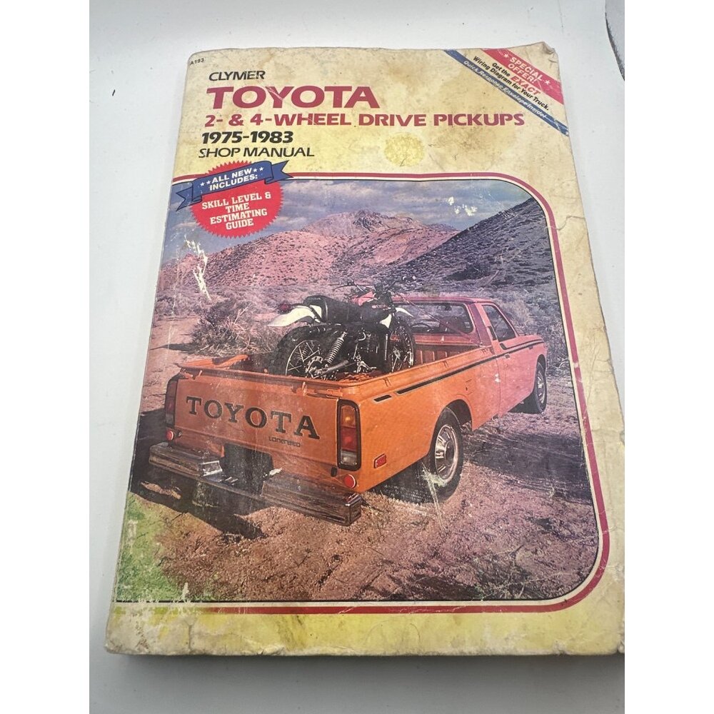 Clymer Toyota 2- & 4-Wheel Drive Pickups Shop Manual 1975-1983 Paperback